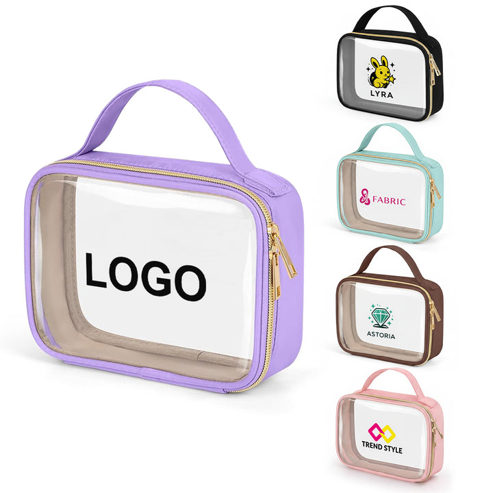 Bulk Custom Small Waterproof PVC Travel Cosmetic Bags with Logo