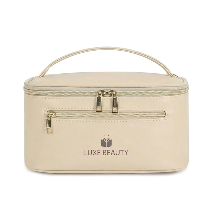 Bulk Custom PU Leather Makeup Organizer Bags with Logo Water Resistant Travel Cosmetic Bags