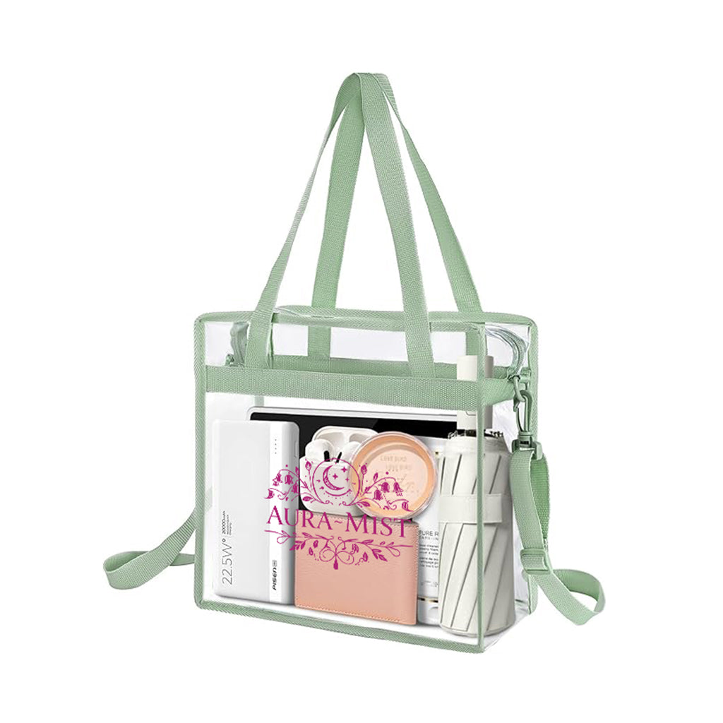Bulk Custom Clear Stadium Approved Tote Bags with Logo Adjustable Crossbody Shoulder Bags
