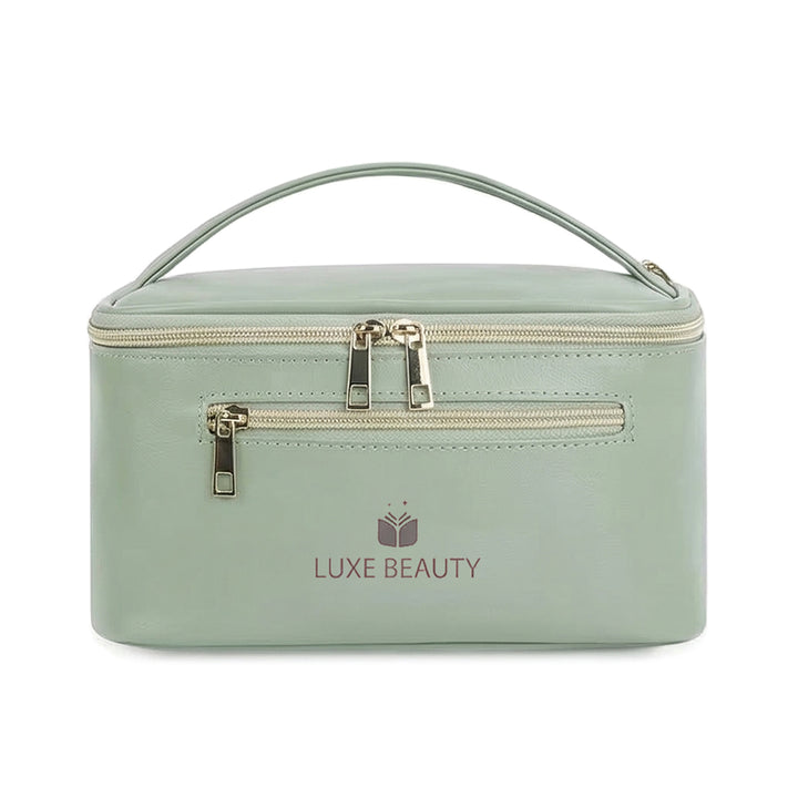 Bulk Custom PU Leather Makeup Organizer Bags with Logo Water Resistant Travel Cosmetic Bags