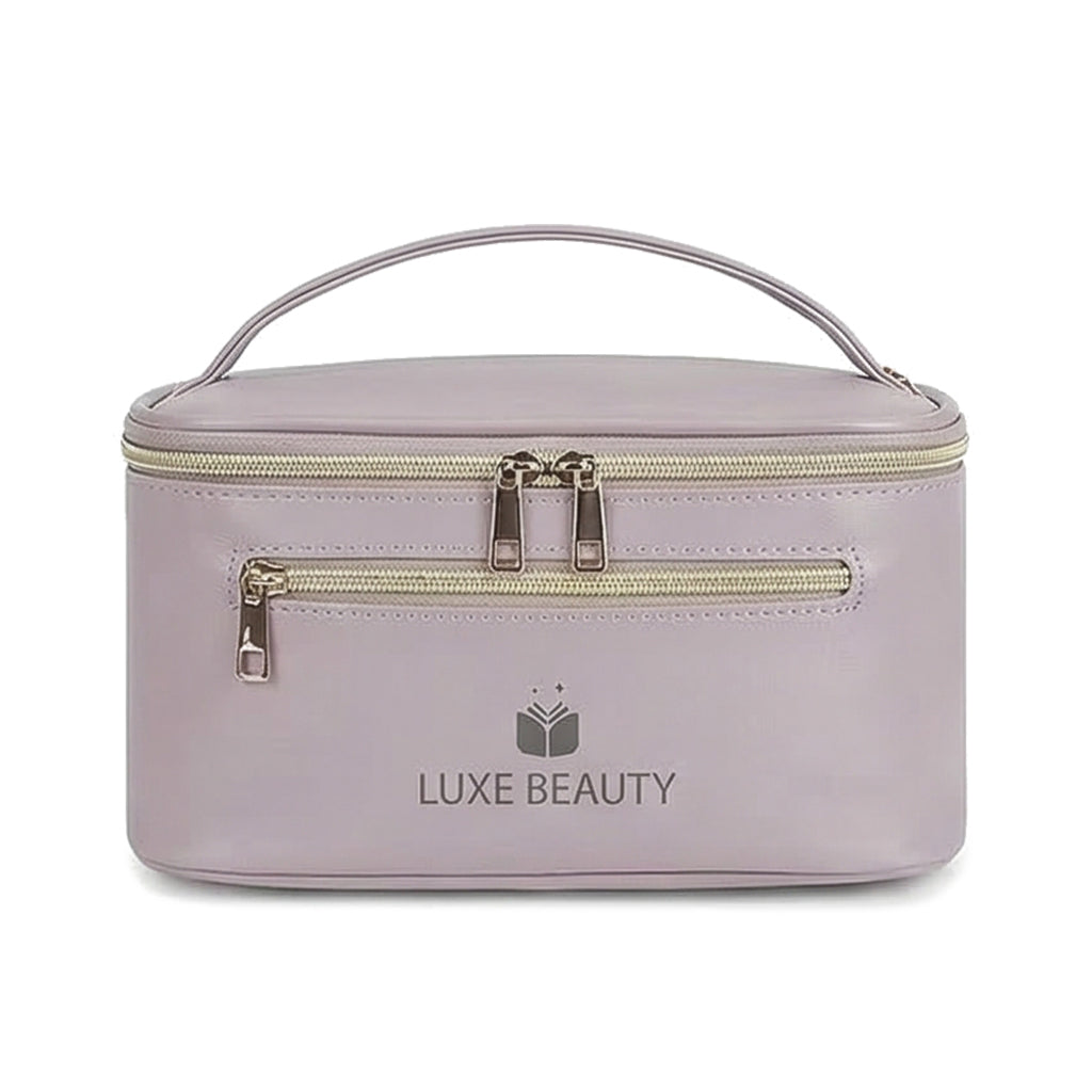 Bulk Custom PU Leather Makeup Organizer Bags with Logo Water Resistant Travel Cosmetic Bags