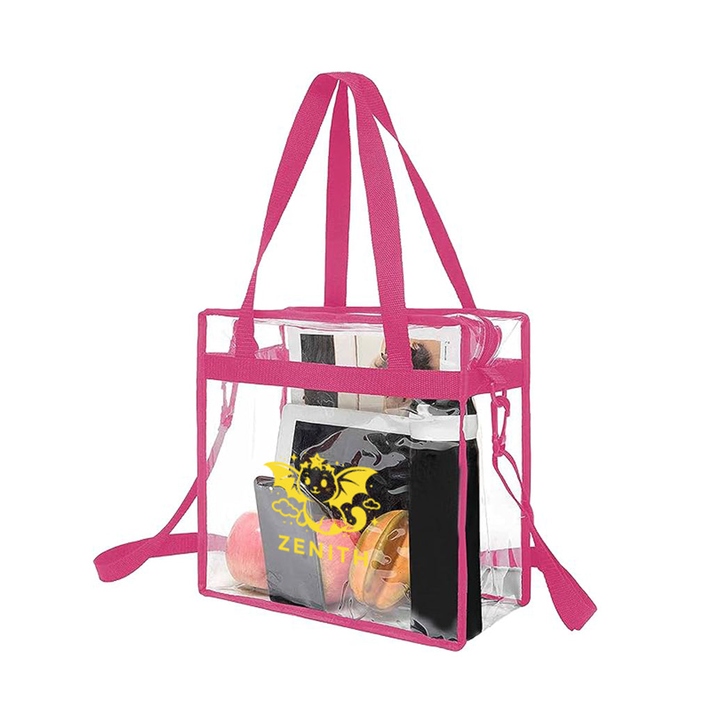 Bulk Custom Clear Stadium Approved Tote Bags with Logo Adjustable Crossbody Shoulder Bags