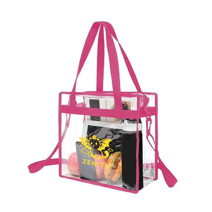Bulk Custom Clear Stadium Approved Tote Bags with Logo Adjustable Crossbody Shoulder Bags