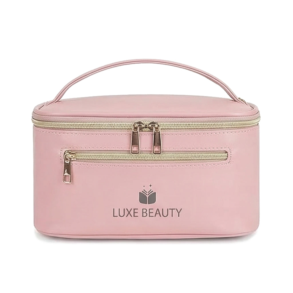 Bulk Custom PU Leather Makeup Organizer Bags with Logo Water Resistant Travel Cosmetic Bags