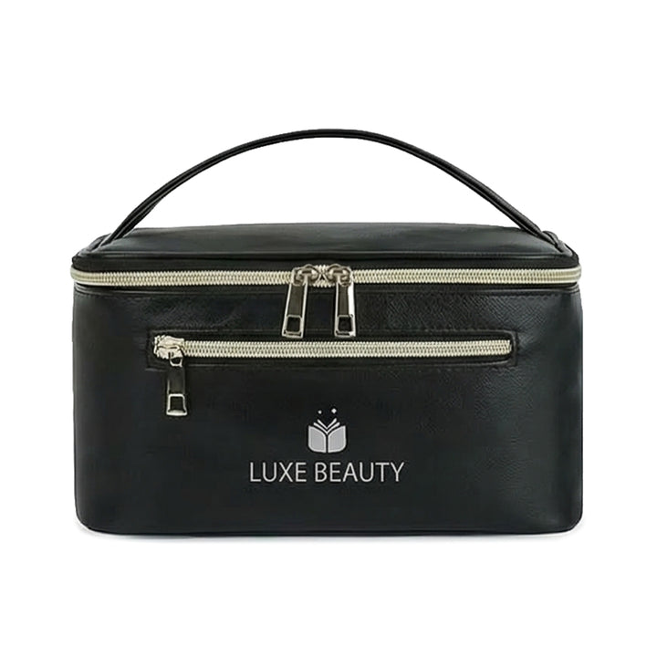 Bulk Custom PU Leather Makeup Organizer Bags with Logo Water Resistant Travel Cosmetic Bags