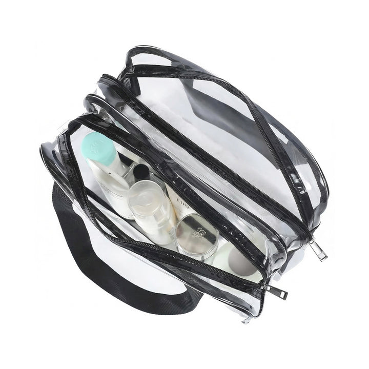 Bulk Custom Clear Large Travel Toiletry Bags with Logo