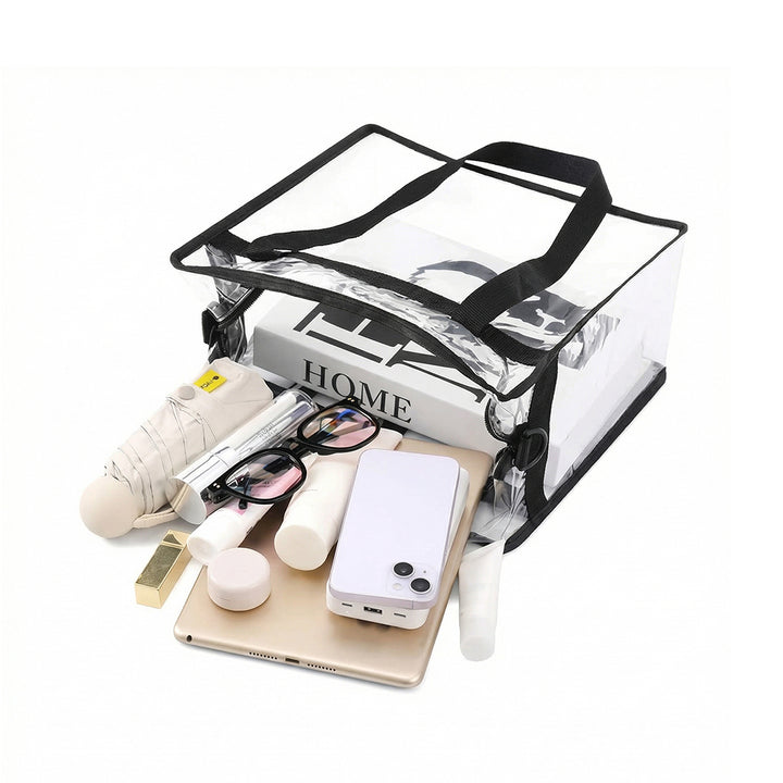 Bulk Custom Clear Stadium Approved Tote Bags with Logo Adjustable Crossbody Shoulder Bags