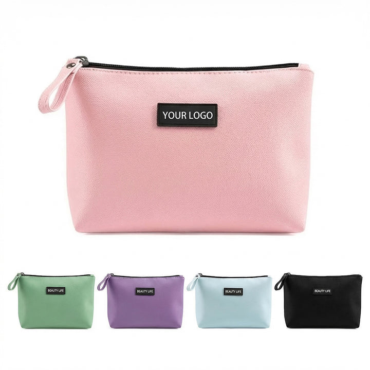 Bulk Custom PU Leather Makeup Bags with Logo for Travel