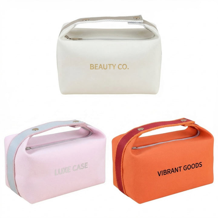 Bulk Custom Canvas Makeup Bags with Logo for Travel